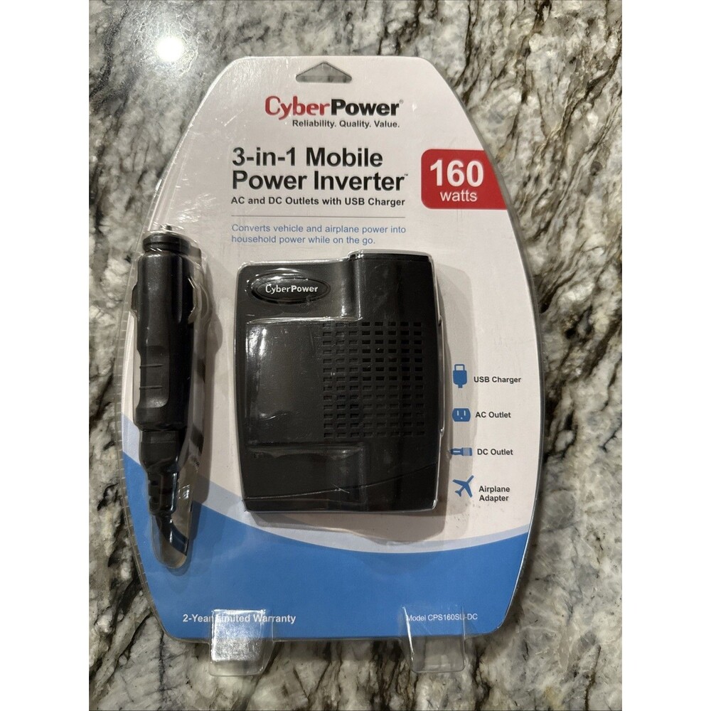 New SEALED  CyberPower 3-In-1 Mobile Power Inverter-Model #CPS160SU-DC